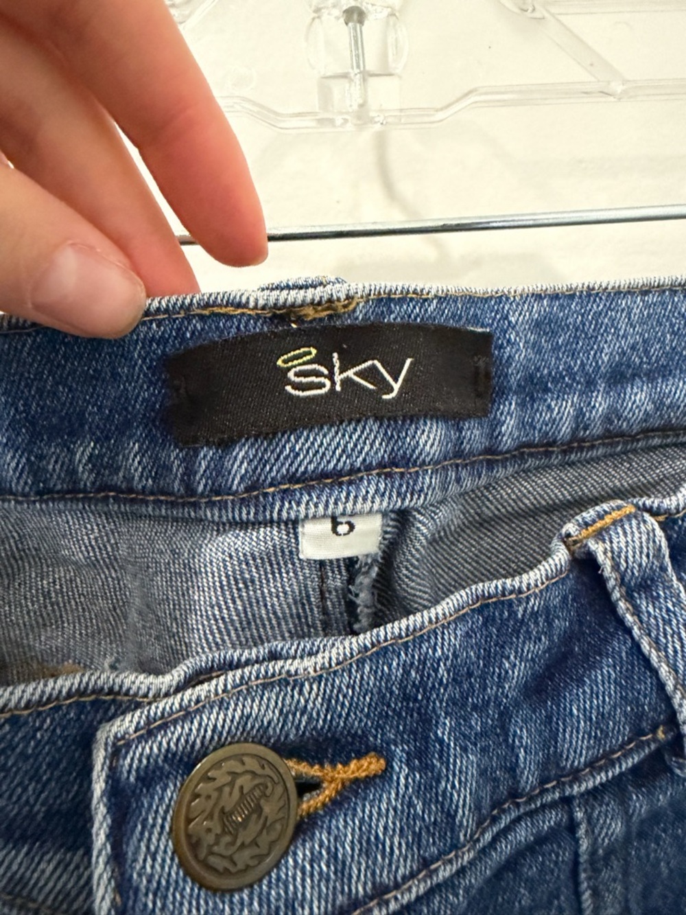 Sky Women’s Dark Blue Denim Jeans with Contrast Stitching